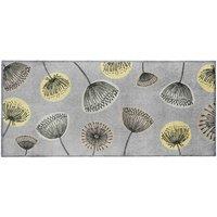 Washamat Mayfair Recylon Botanical Florals Mat 150 X 67Cm, Grey