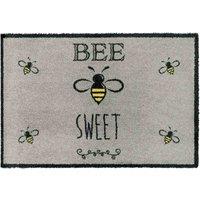 Washamat Mayfair Recylon Bee Sweet Mat 75 X 50Cm, Brown