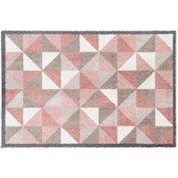 Washamat Mayfair Recylon Geo Blush Mat 75 X 50Cm, Pink