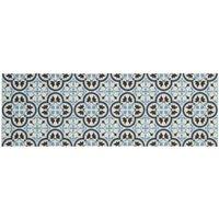 Washamat Kensington Runner Retro Tiles 150 X 50Cm, Blue