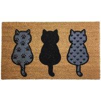 Gainsborough Kittens Doormat 75 X 45Cm, Black