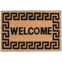Kentwell Message Mats Welcome Greek Key 60X40Cm, Black