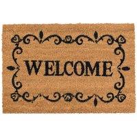 Kentwell Message Mats Welcome Swirls 60X40Cm, Black
