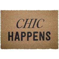 Kentwell Message Mats Chic Happens 70X40Cm, Black