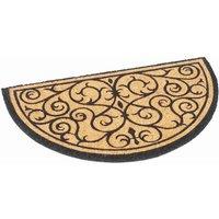 Epsom Half Moon Mat 75X45Cm, Black