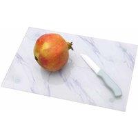 Vivo Tempered Glass Cutting Board - Marble, White