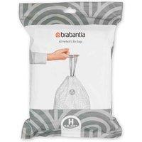 Brabantia Perfect Fit Bin Bags Code H 50 60 Ltr 40 Bags Dispenser Pack, White