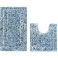 Allure Lisa Bath And Pedestal Mat Set - Duckegg