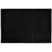 Allure Chenille Bath Mat Supersoft Microfibre & Non-slip - Large Black, Black