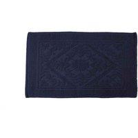 Allure Country House Jacquard Cotton Bath Mat - Navy, Blue
