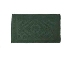 Allure Country House Jacquard Cotton Bath Mat - Dark Green, Green