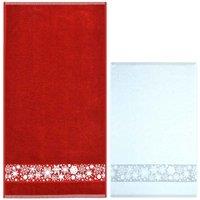 Allure Christmas Snowflake Towels - 2 Pack