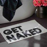 Mooky Mats Get Naked Bath Mat - White/Black