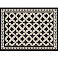 Set of 4 Hydra Black Vinyl Table Mats - 33 x 45cm, Multi