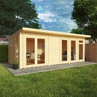 Mercia 3m x 6m Insulated Garden Room (with FREE Installation), Brown