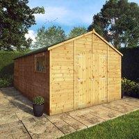 Mercia 18' x 10' Premium Shiplap Apex Workshop, Brown