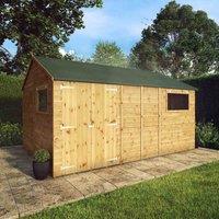 Mercia 14' x 10' Premium Shiplap Reverse Apex Workshop, Brown