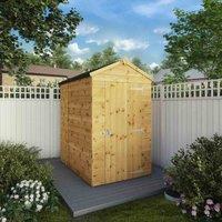 Mercia 6' x 4' Shiplap Apex Shed - Windowless, Brown