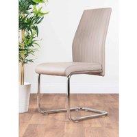 Furniture Box 2 x Modern Stylish Contemporary Lorenzo Faux Leather And Chrome Metal Dining Chairs Ca