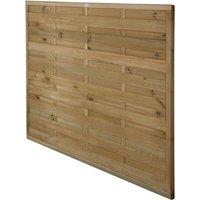 Forest Garden 4'11'' x 5'11'' (150 x 180cm) Pressure Treated Decorative Europa Plain Fence Panel, Brown
