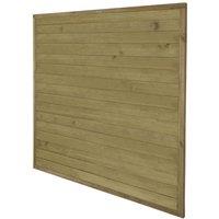 Forest Garden 6' x 6' (183 x 183cm) Pressure Treated Horizontal Fence Panel, Brown