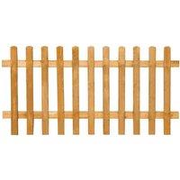 Forest Garden 2'11'' x 6' (90 x 183cm) Pale Picket Fence Panel, Brown