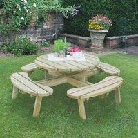 Forest Garden Circular Picnic Table, Brown