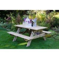 Forest Garden Rectangular Picnic Table - Small, Brown