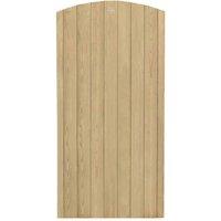 Forest Garden 5'11'' x 2'11'' (180 x 90cm) Heavy Duty Dome Top Gate, Brown