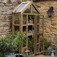 Forest Garden Georgian Wall Greenhouse with Auto Vent, Brown