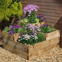 Forest Garden Caledonian Tiered Raised Bed, Brown