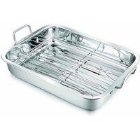 Penguin Home Roasting Tray Stainless Steel Mirror Finish Large, Clear