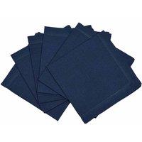 Penguin Home 6pk Premium Linen Look w/ Reusable Napkins Navy, Clear
