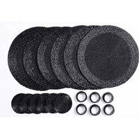 Penguin Home Set Of 18 Glass Beaded Coasters And Napkin Rings - Black, Black
