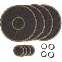 Penguin Home Set Of 12 Jute Placemats Coasters And Napkin Rings - Grey Colour, Grey