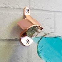 St Helens Wall Mount Bottle Opener In Rose Gold