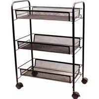 St Helens Metal Shelf Trolley Black