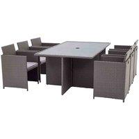 Royalcraft Nevada 6 Seater Cube Set - Grey, Grey