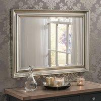 Yearn Mirrors Yearn Scooped Framed Wall Mirror Champagne 63.5 X 78.7Cms, Silver