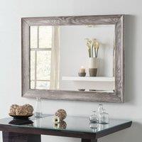 Yearn Mirrors Yearn Rustic Light Grey Framed Mirror 60.9 x 76.2Cms, Grey