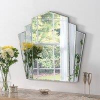 Yearn Mirrors Yearn Art Deco Fan Wall Mirror, Silver