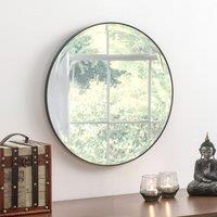 Yearn Mirrors Yearn Minimal Round Mirror Bevelled Black, Black