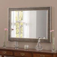 Yearn Mirrors Yearn Cobble Stone Framed Mirror Distressed 102 x 74Cms, Silver