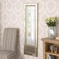 Yearn Mirrors Yearn Soft Brass Bevelled Wall Mirror 137.2 X 45.7Cms, Gold
