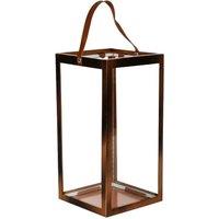 Ivyline Hampton Tall Lantern H:60 x W:25 Cm - Copper, Brown