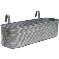 Ivyline Outdoor Matlock Metal Window Box H23Cm W34Cm, Grey