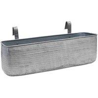 Ivyline Outdoor Matlock Metal Window Box H:23 x W:50 Cm, Grey