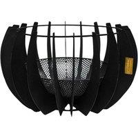 Ivyline Outdoor Solis Firebowl In Matt Black H:30 Cm x W:50 Cm, Black