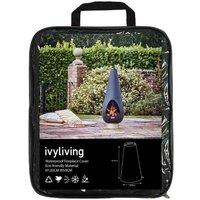 Ivyline Waterproof Fireplace Cover In Eco-friendly Material H:120 Cm x W:59 Cm, Grey