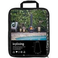 Ivyline Waterproof Fireplace Cover In Eco-friendly Material H:132 Cm x W:59 Cm, Grey